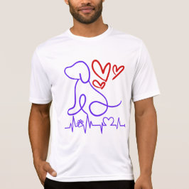 Camiseta Cachorro Dia de os namorados giro