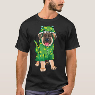 Camiseta Cachorro Dinossauro Pastor Alemão Rawr