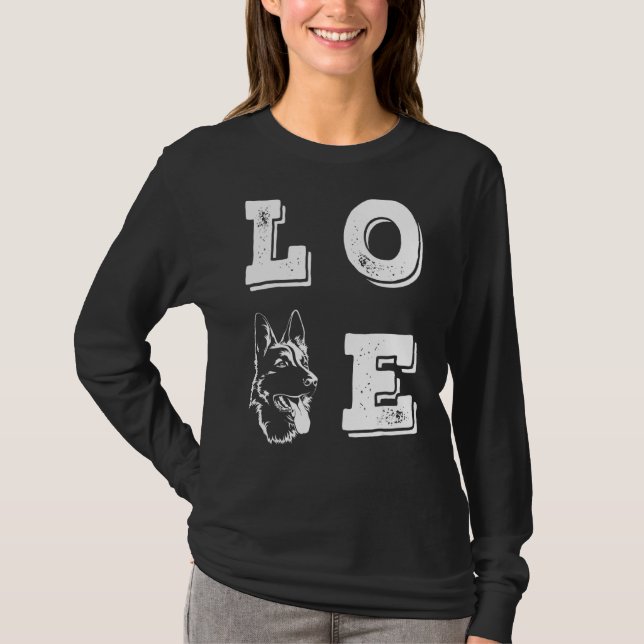 Camiseta Cachorro do Amor German shepherd (Frente)