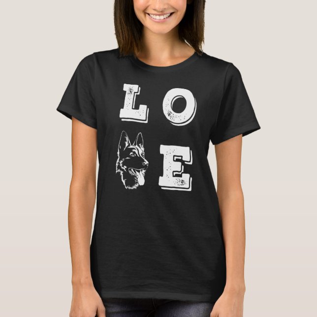 Camiseta Cachorro do Amor German shepherd (Frente)
