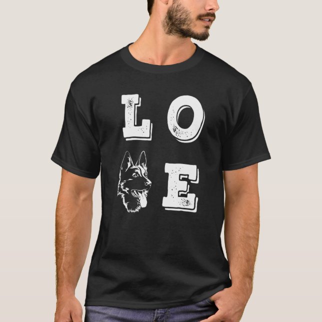 Camiseta Cachorro do Amor German shepherd (Frente)