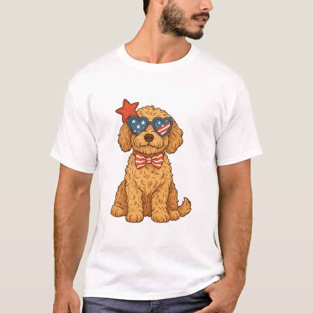 Camiseta Cachorro do Dia 4 de Julho (Frente)