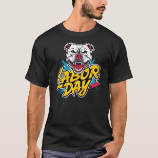 Camiseta Cachorro do Dia do Trabalho Sorria