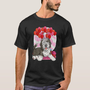 Camiseta Cachorro do Dia dos Namorados do Coração dos Ovino