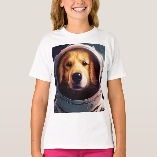 Camiseta Cachorro do Espaço do Criança (Frente)