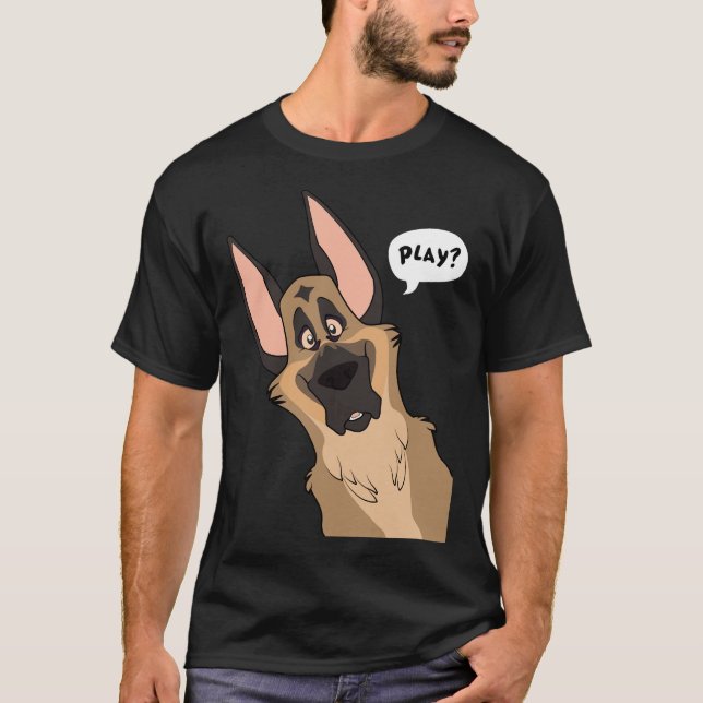 Camiseta Cachorro do German shepherd (Frente)