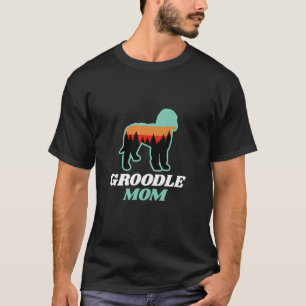 Camiseta Cachorro-do-Groodle Cachorro Mãe Floresta Céu Long