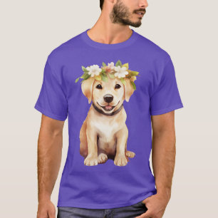 Camiseta Cachorro do Labrador Retriever de Aquarela com Cab