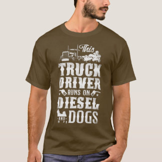 Camiseta Cachorro Do Motorista De Caminhão-Caminhão Vintage