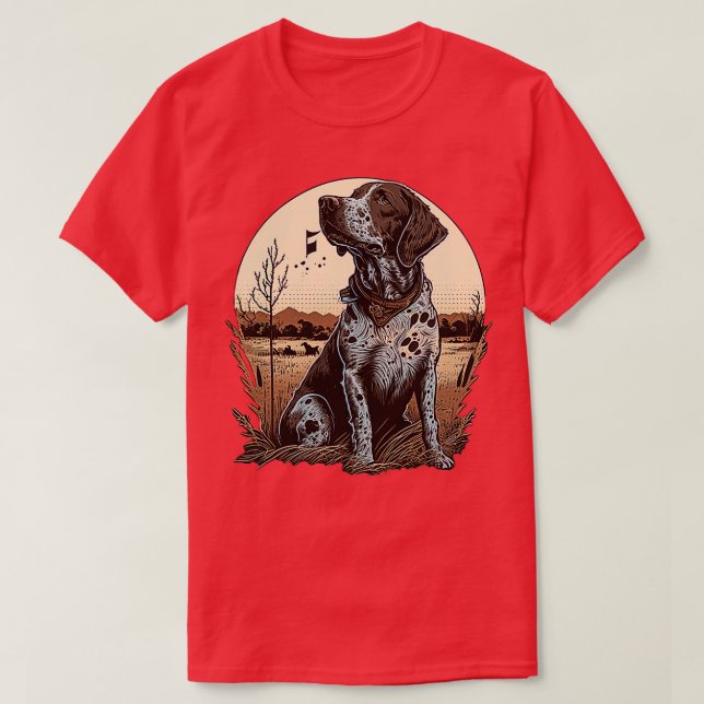 Camiseta Cachorro do ponteiro do país (Frente do Design)