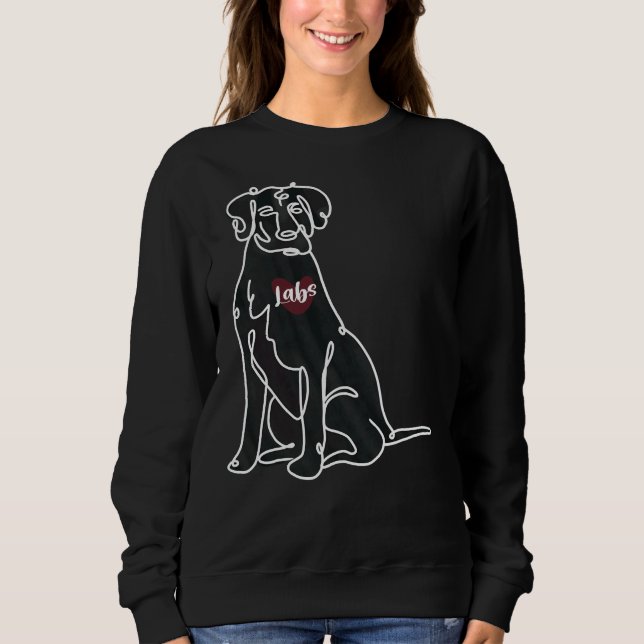 Camiseta Cachorro do Retriever do Laboratório Negro (Frente)