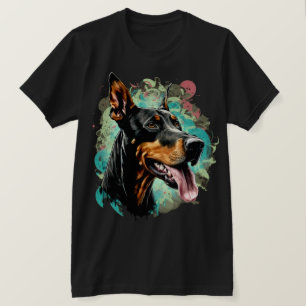 Camiseta Cachorro Doberman Com Tonga