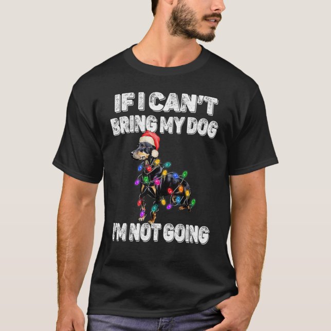 Camiseta Cachorro Doberman da Moda Se Eu Não Posso Levar Me (Frente)