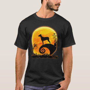 Camiseta Cachorro Doberman E A Lua Assustam O Figurino De H