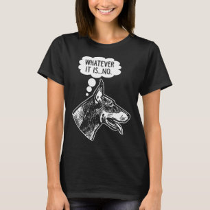 Camiseta Cachorro Doberman Engraçado Ignorando Humor Animal