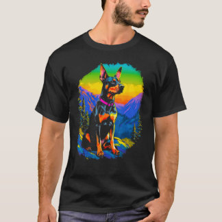 Camiseta Cachorro Doberman Pinscher Caminhada