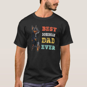 Camiseta Cachorro Doberman Retro Vintage Melhor Pai de Todo