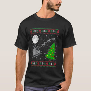 Camiseta Cachorro Dobermann Feio Árvore de Natal Papai Noel
