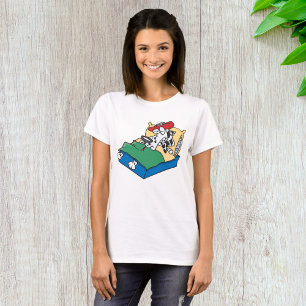Camiseta Cachorro Doente na Cama