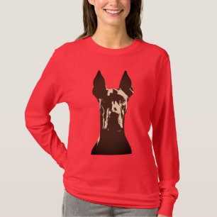 Camiseta Cachorro Dogue Alemão Preto e Laranja Ousado