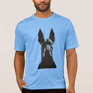 Camiseta Cachorro Dogue Alemão Preto e Laranja Ousado