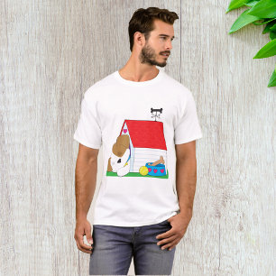 Camiseta Cachorro Dormindo Em Uma Casa De Cachorro