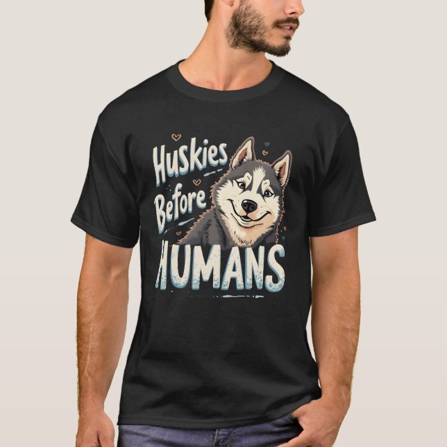 Camiseta Cachorro Dormindo Mushing Adventure Huskyekyemen (Frente)