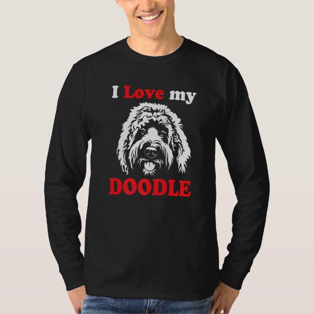 Camiseta Cachorro Dourado Adoro Meu Dodle (Frente)