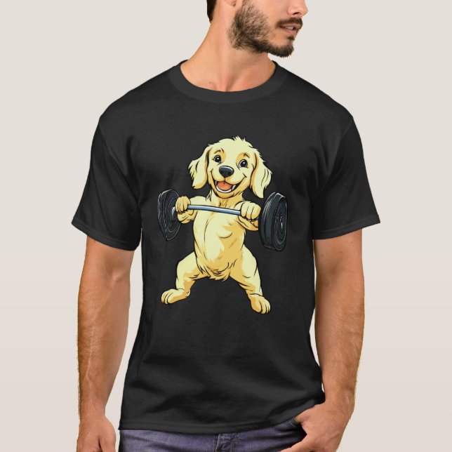 Camiseta Cachorro Dourado Fitness (Frente)