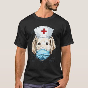 Camiseta Cachorro Dourado Hospital Enfermeira de Urgência R