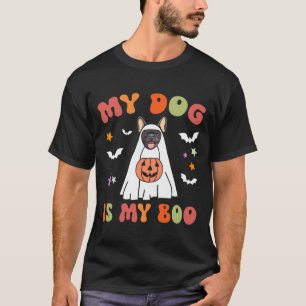 Camiseta Cachorro É Boo Fantasia de Halloween para Bulldog