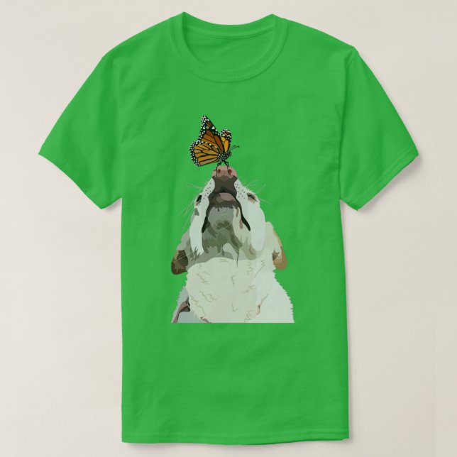 Camiseta Cachorro e borboleta (Frente do Design)