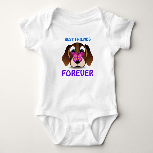 Camiseta Cachorro e borboleta são os melhores amigos (Frente)