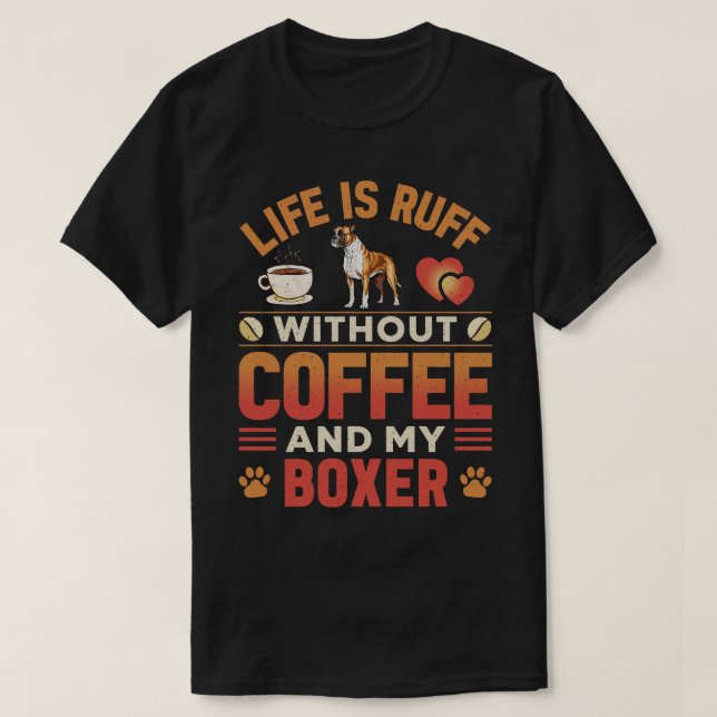 Camiseta Cachorro E Café (Frente do Design)