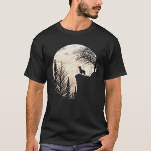 Camiseta Cachorro E Dia de as Bruxas engraçado De Lua Fran