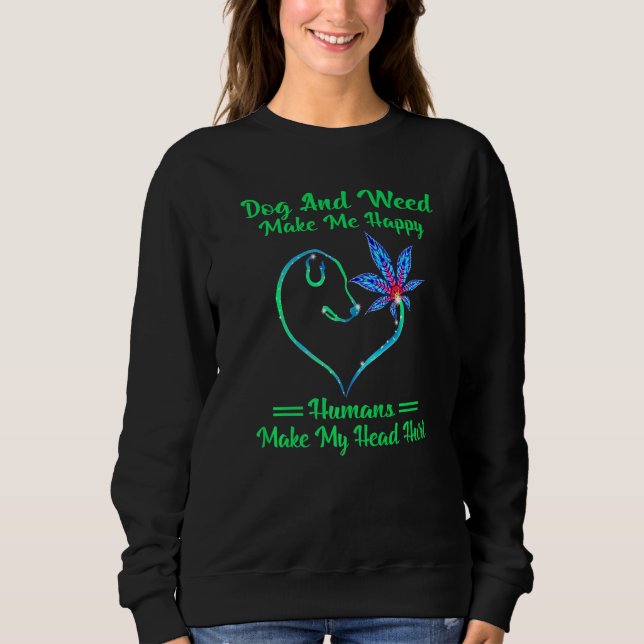 Camiseta Cachorro E Erva Fazem Humanos Felizes Machucarem M (Frente)