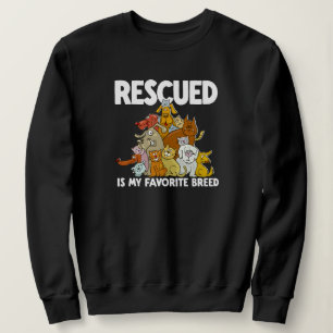 Camiseta Cachorro e gato resgatado é minha criatura favorit