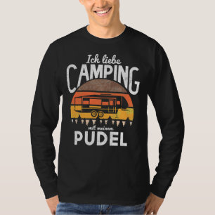 Camiseta Cachorro E Rv Eu Adoro Acampar Com Poodle Vint