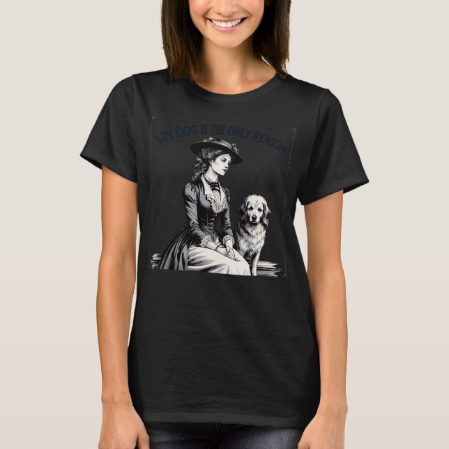 Camiseta Cachorro é vida em azul (Frente)
