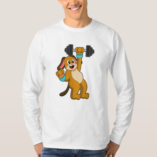 Camiseta Cachorro em Fortaleza com Dumbbell (Frente)