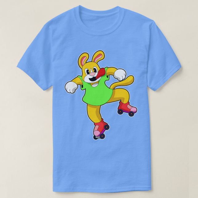 Camiseta Cachorro em Linha com Skates em Linha (Frente do Design)