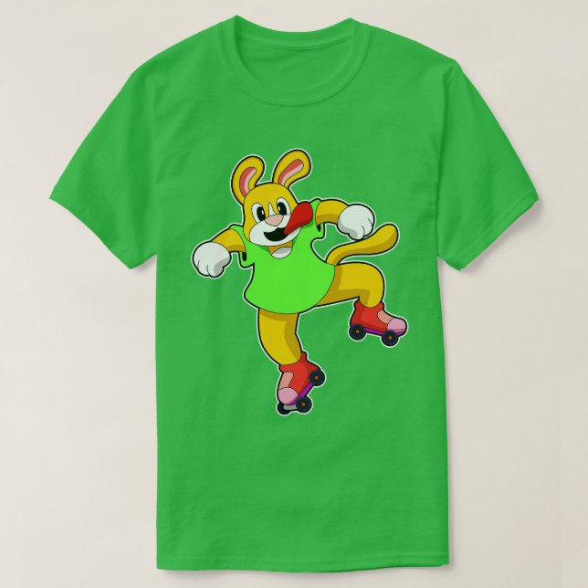 Camiseta Cachorro em Linha com Skates em Linha (Frente do Design)