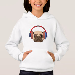 Camiseta Cachorro em Música com Fone de Ouvido
