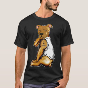 Camiseta Cachorro Engraçado, Adoro Mamãe Tatuagem Dia da Mã