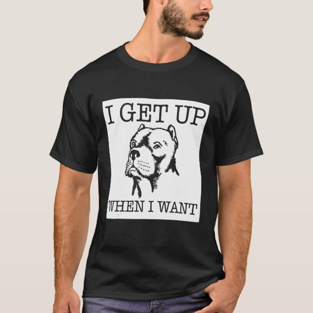 Camiseta Cachorro engraçado American Pit Bull Terrier (Frente)