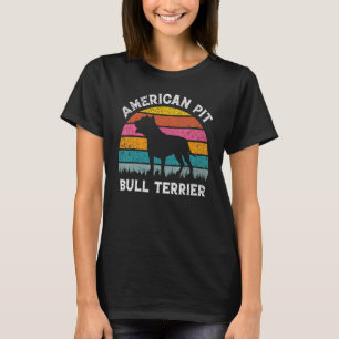 Camiseta Cachorro engraçado American Pit Bull Terrier Pôr d