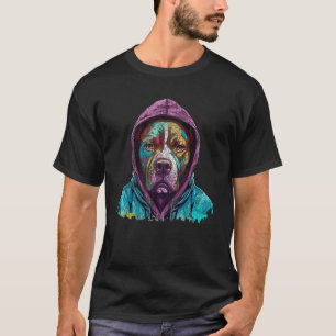 Camiseta Cachorro engraçado American Pit Bull Terrier Rap h
