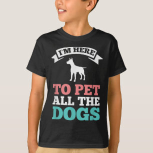 Camiseta Cachorro Engraçado Aqui Para Pet Todos Os Cachorro