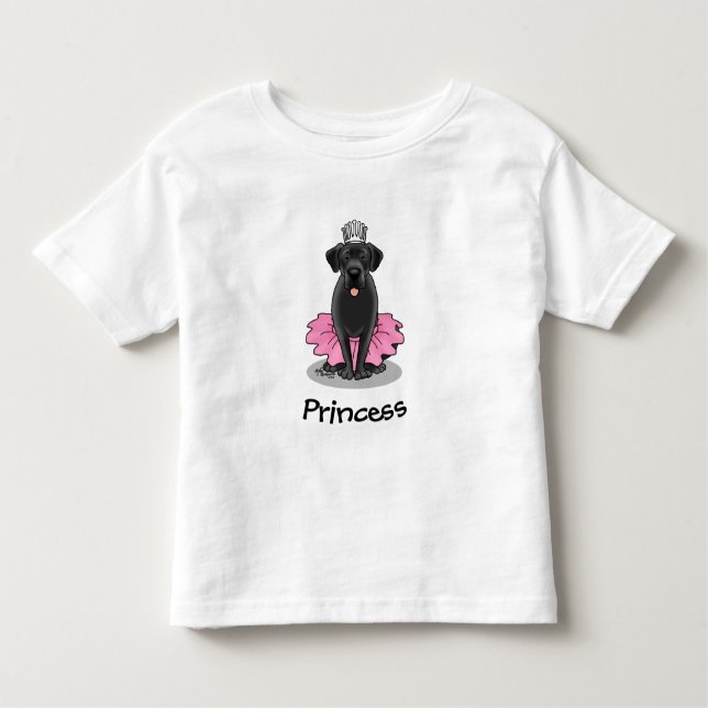 Camiseta Cachorro Engraçado Ballet Princesa Retriever Labra (Frente)