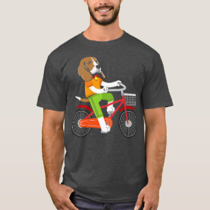 Camiseta Cachorro Engraçado Bicando Bicicleta